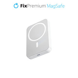 FixPremium - MagSafe PowerBank so Stojanom 5000mAh, biela