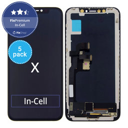 Apple iPhone X - LCD Displej + Dotykové Sklo + Rám In-Cell FixPremium (5ks)