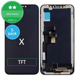 Apple iPhone X - LCD Displej + Dotykové Sklo + Rám TFT (5ks)