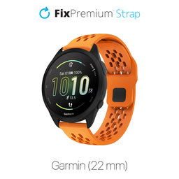 FixPremium - Univerzálny Silikónový Remienok pre Garmin (22mm), oranžový