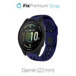 FixPremium - Univerzálny Silikónový Remienok pre Garmin (22mm), modrý