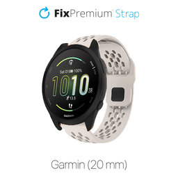 FixPremium - Univerzálny Silikónový Remienok pre Garmin (20mm), biely