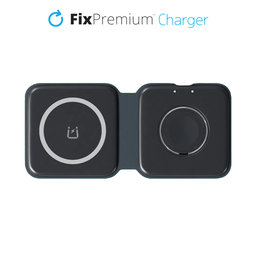 FixPremium - MagSafe Duo pre iPhone a Apple Watch, čierna