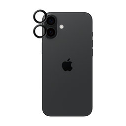 PanzerGlass - Ochranný Kryt Objektívu Fotoaparátu Hoops Ceramic pre iPhone 16 a 16 Plus, čierna