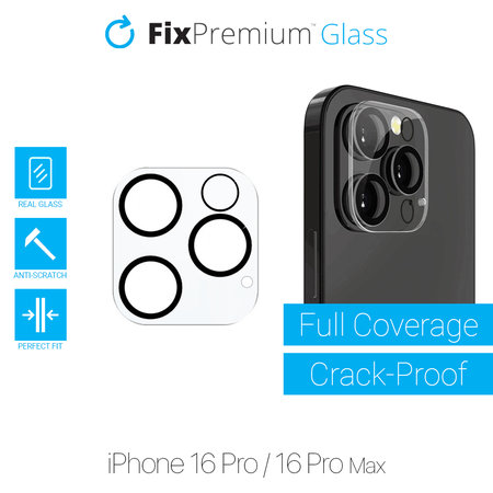 FixPremium Glass - Tvrdené Sklo zadnej kamery pre iPhone 16 Pro a 16 Pro Max