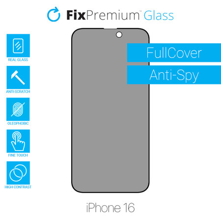 FixPremium Privacy Anti-Spy Glass - Tvrdené Sklo pre iPhone 16