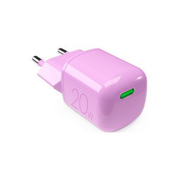 PURO - Nabíjací adaptér MiniPro USB-C, GaN, 20W, coraltastic