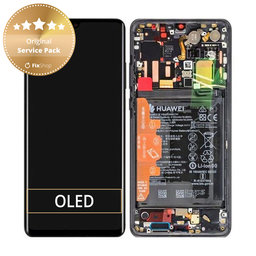 Huawei P30 Pro, P30 Pro 2020 - LCD Displej + Dotykové Sklo + Rám + Batéria (Black) - 02352PBT, 02355UMW, 02354NAK, 02355UNB Genuine Service Pack