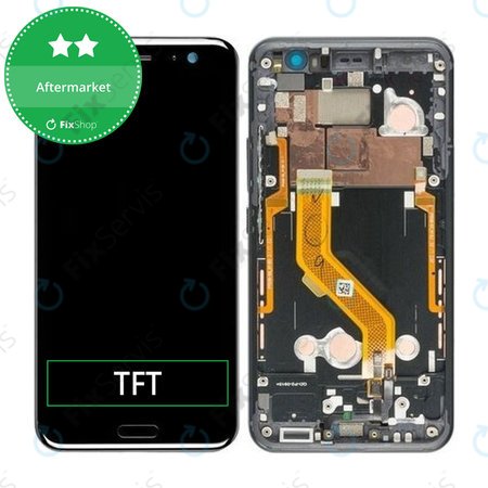 HTC U11 - LCD Displej + Dotykové Sklo + Rám (Black) TFT