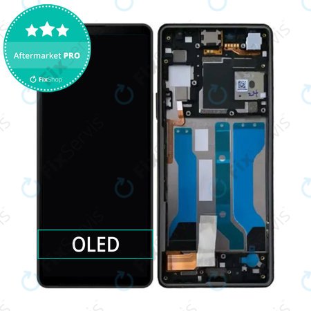 Sony Xperia 10 V - LCD Displej + Dotykové Sklo + Rám (Black) OLED