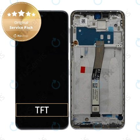 Xiaomi Redmi Note 9 Pro - LCD Displej + Dotykové Sklo + Rám (Interstellar Grey) - 560003J6B200 Genuine Service Pack