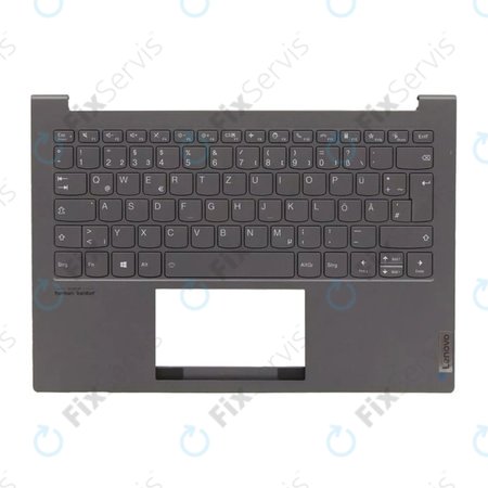 Lenovo ThinkBook 13X ITG - Kryt C (Armrest) + Klávesnica DE (Slate Grey) - 77034096 Genuine Service Pack