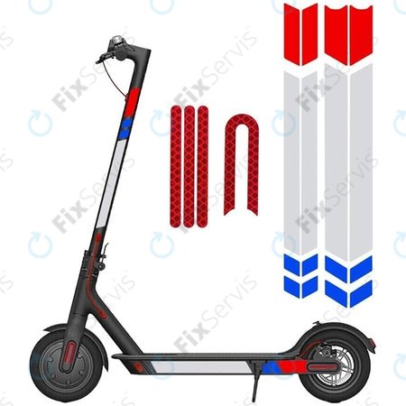 Xiaomi Mi Electric Scooter 1S, 2 M365, Essential, Pro, Pro 2 - Reflexné Nálepky (A)