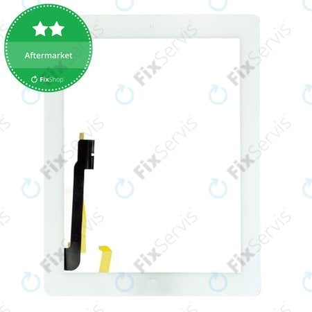 Apple iPad 3, iPad 4 - Dotykové Sklo + Tlačidlo Domov (White)