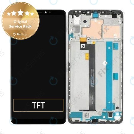 Xiaomi Mi Max 3 - LCD Displej + Dotykové Sklo + Rám (Black) - 560610042033 Genuine Service Pack