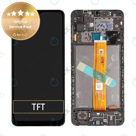 Samsung Galaxy A12 A127F, A032F - LCD Displej + Dotykové Sklo + Rám - GH82-26485A, GH82-26486A Genuine Service Pack