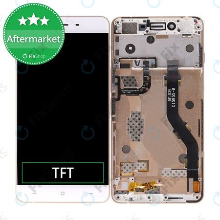 OnePlus X - LCD Displej + Dotykové Sklo + Rám (White) TFT