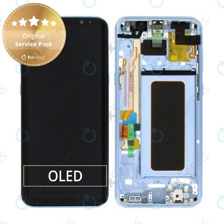 Samsung Galaxy S8 Plus G955F - LCD Displej + Dotykové Sklo + Rám (Coral Blue) - GH97-20470D, GH97-20564D, GH97-20565D Genuine Service Pack