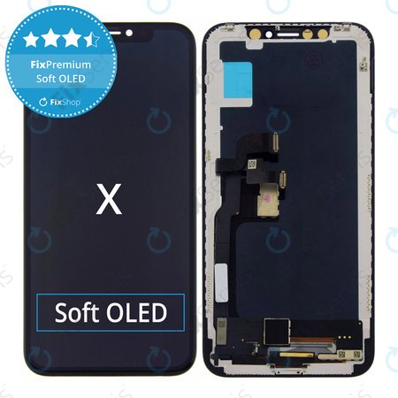 Apple iPhone X - LCD Displej + Dotykové Sklo + Rám Soft OLED FixPremium