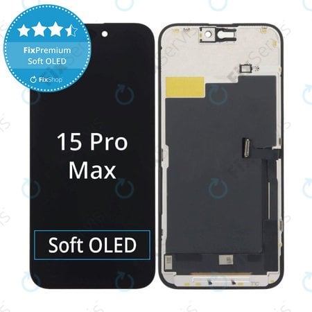 Apple iPhone 15 Pro Max - LCD Displej + Dotykové Sklo + Rám Soft OLED FixPremium