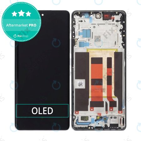 Oppo Reno 10 CPH2531 - LCD Displej + Dotykové Sklo + Rám (Silvery Grey) OLED