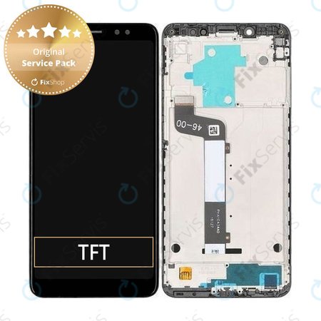 Xiaomi Redmi Note 5 Pro - LCD displej + Dotykové Sklo + Rám (Black) - 560610027033 Genuine Service Pack