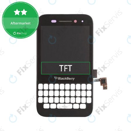 Blackberry Q5 - LCD Displej + Dotykové Sklo + Rám (Black) TFT