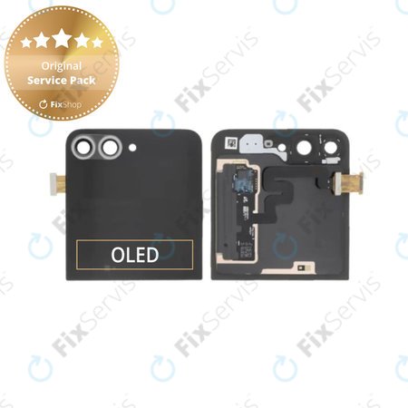 Samsung Galaxy Z Flip 6 F741B - LCD Displej + Dotykové Sklo + Rám (Vonkajší) (Crafted Black) - GH97-30012E Genuine Service Pack