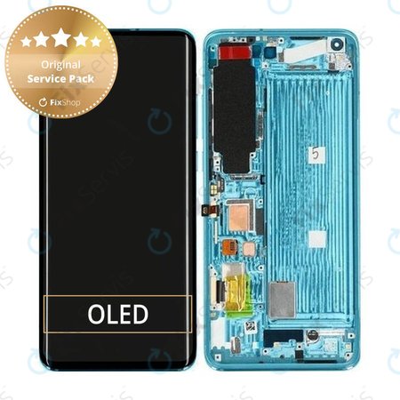 Xiaomi Mi 10 M2001J2G - LCD Displej + Dotykové Sklo + Rám (Coral Green) - 56000600J200 Genuine Service Pack