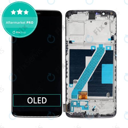 OnePlus 5T - LCD Displej + Dotykové Sklo + Rám (Black) OLED