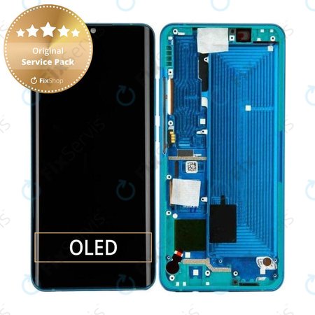 Xiaomi Mi Note 10, Mi Note 10 Pro - LCD Displej + Dotykové Sklo + Rám (Aurora Green) - 56000100F400 Genuine Service Pack