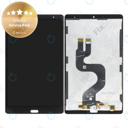 Huawei Mediapad M5 8 - LCD Displej + Dotykové Sklo + Rám + Čítačka Odtlačku (Space Grey) - 02351VKB Genuine Service Pack